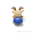 jouet en forme de cerf jouet pour animaux de compagnie à mâcher en caoutchouc naturel
